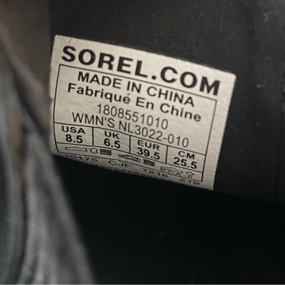 SOREL Black Joan of Artic Wedge Boot Black Womens 8.5 - Picture 5 of 8